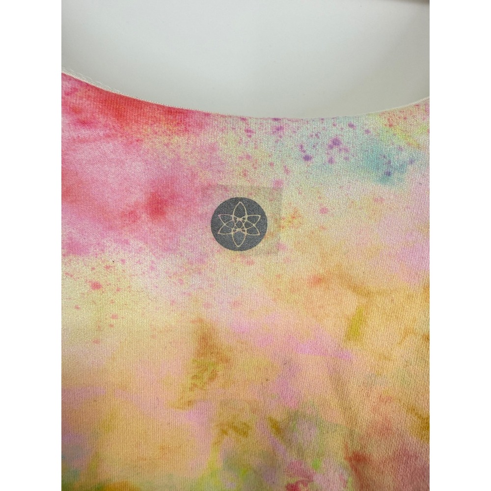 Harmony & Balance Athletic Crop Top Women Small Multi-Color Watercolor Splatter - Picture 3 of 9